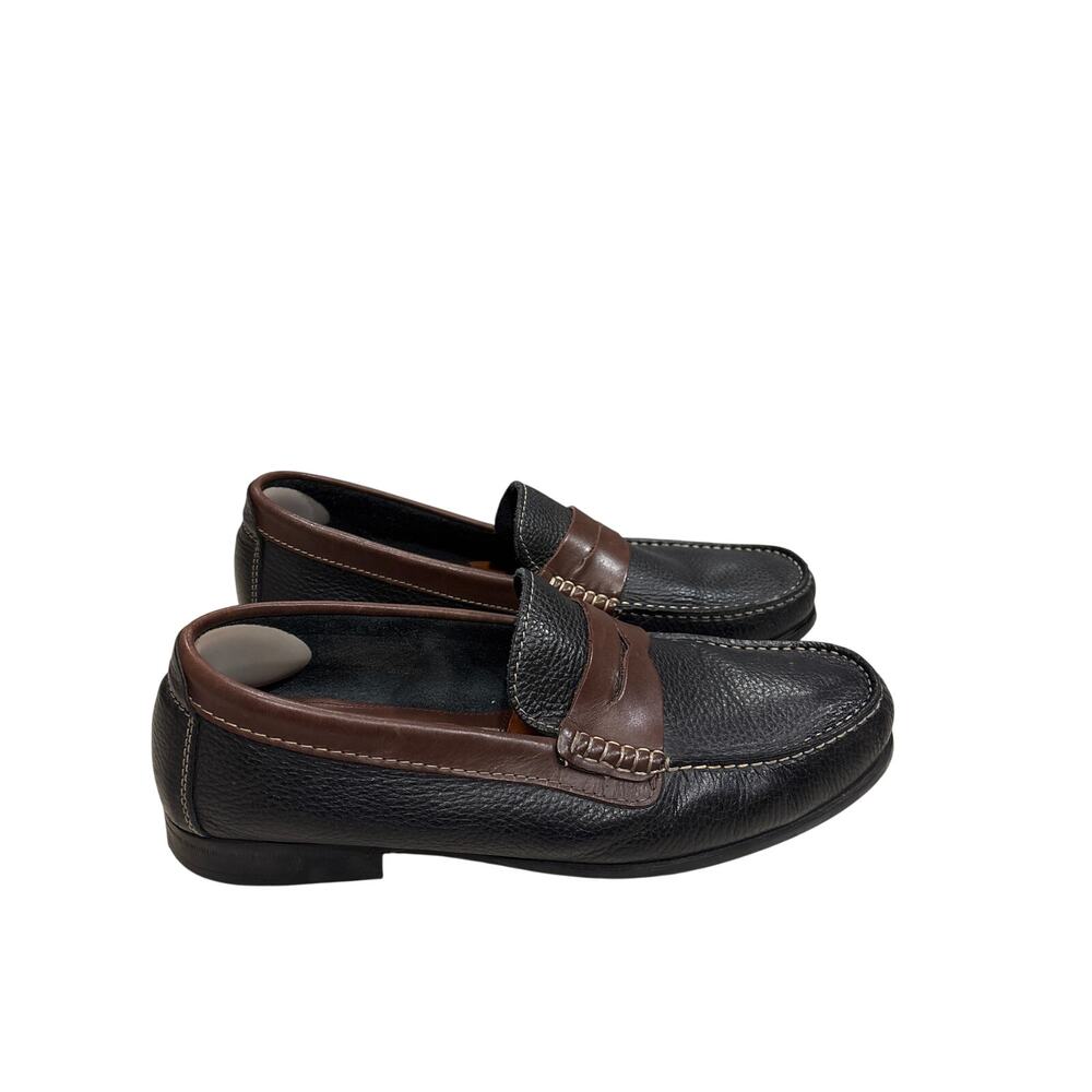 Florsheim Franklin Penny Loafer‎ Shoes Men's Size 11 Black Brown Leather Slip-On
